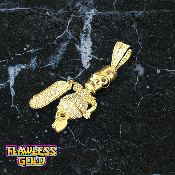 Bart Simpson Pendant Bijoux Flawless Gold
